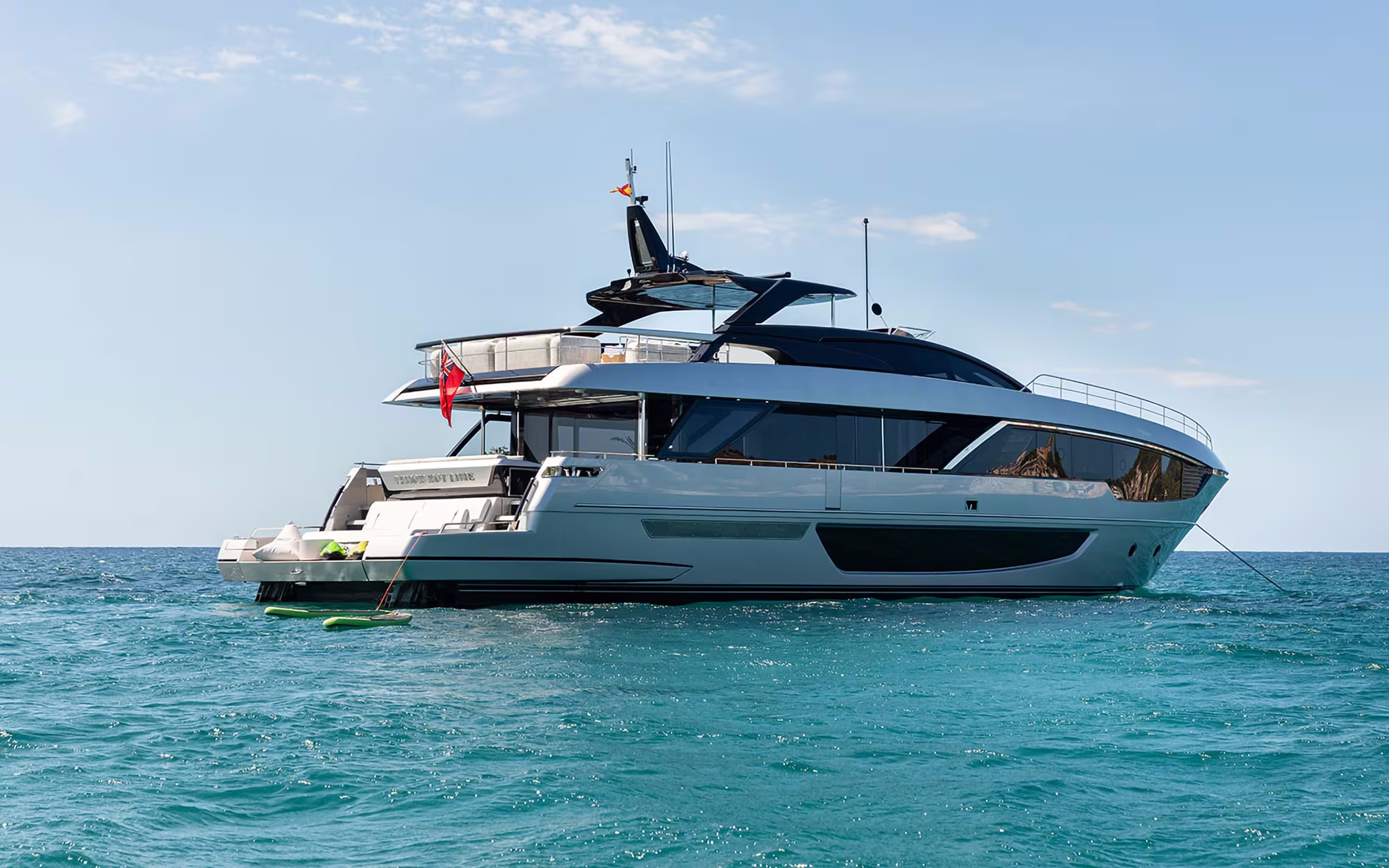 Charter the Stunning Riva 102' Corsaro Super: Explore the Balearic Islands in Unmatched Style