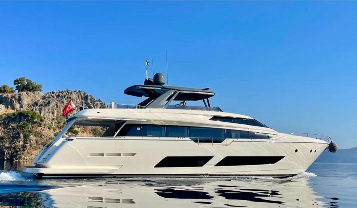 Charter SHERO: A Luxurious 26.14-Meter Ferretti 850 Yacht Escape in the Aegean Sea